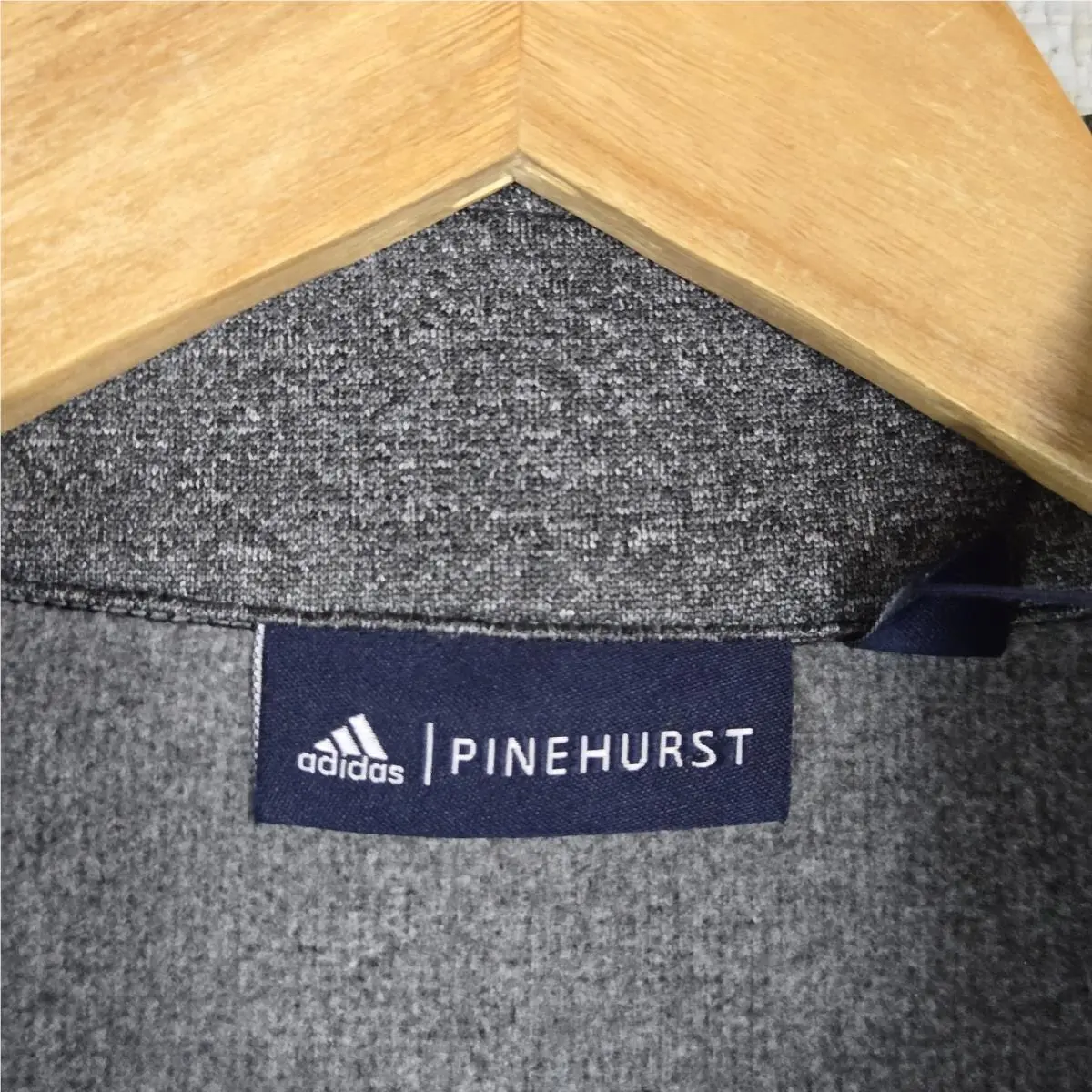 Adidas clothing - wind water golf casual trefoil jacket windbreaker pullover performance men`s size long sleeves sweatshirt performance windshirt 1/4 1/2 quarter half pinehurst golf club north carolina putterboy - Gray 9