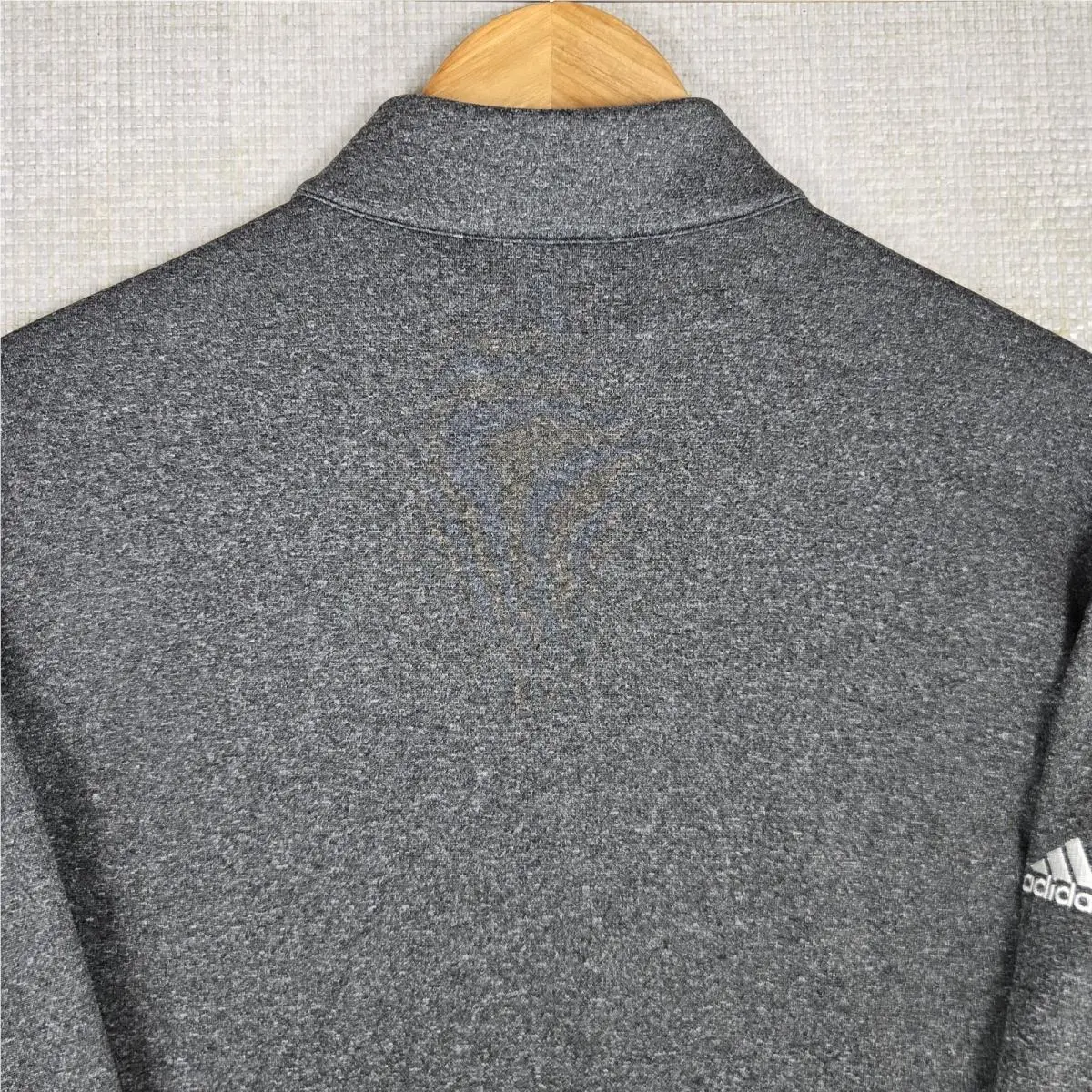 Adidas clothing - wind water golf casual trefoil jacket windbreaker pullover performance men`s size long sleeves sweatshirt performance windshirt 1/4 1/2 quarter half pinehurst golf club north carolina putterboy - Gray 6