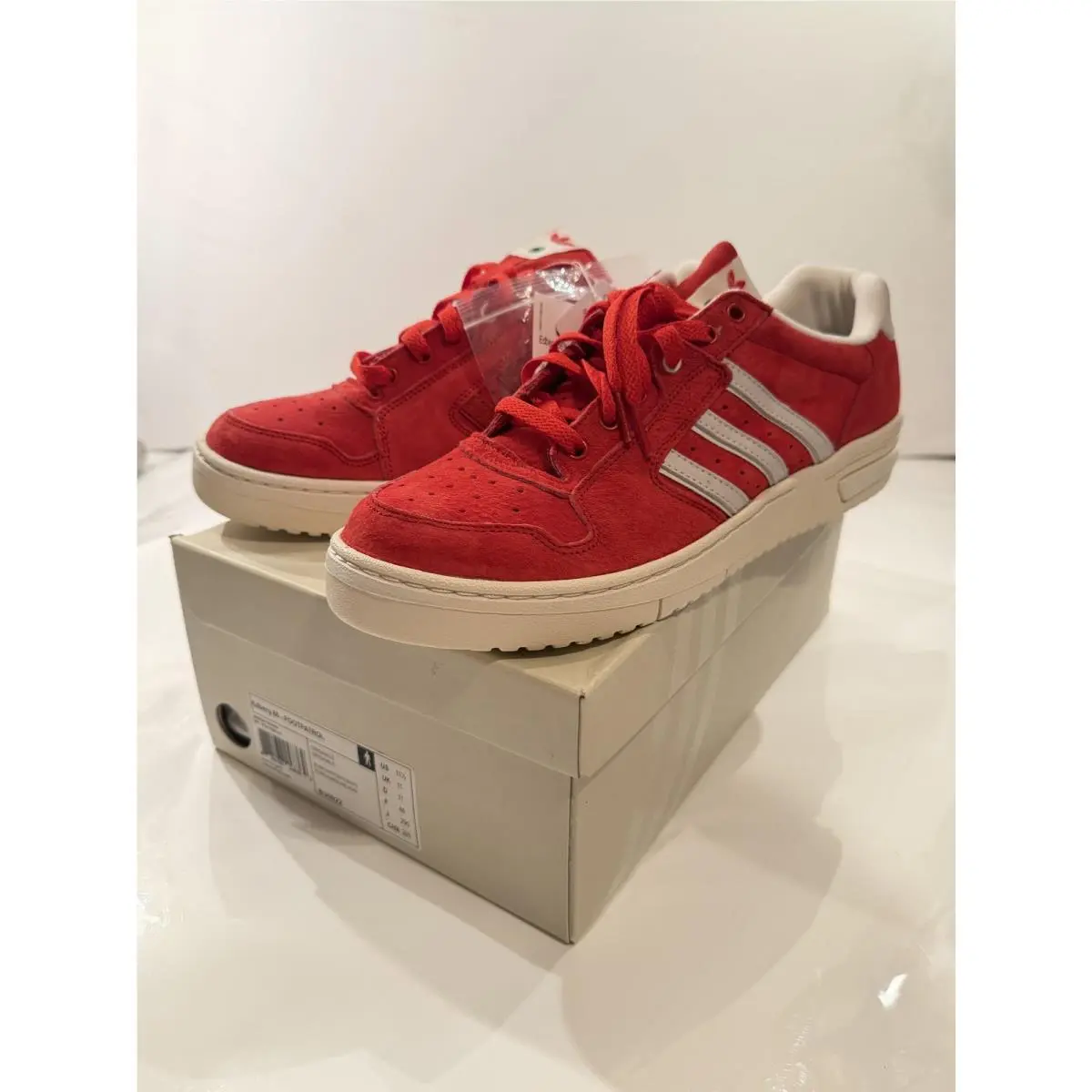 Adidas Edberg 86 Footpatrol Collaboration Scarlet Red Suede Sneakers Mens 11.5