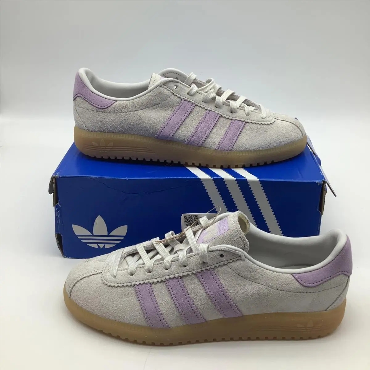 Brmd W Originals Womens Sneakers JS3975 Grey Purple Gum Sole Size 8 by Adidas
