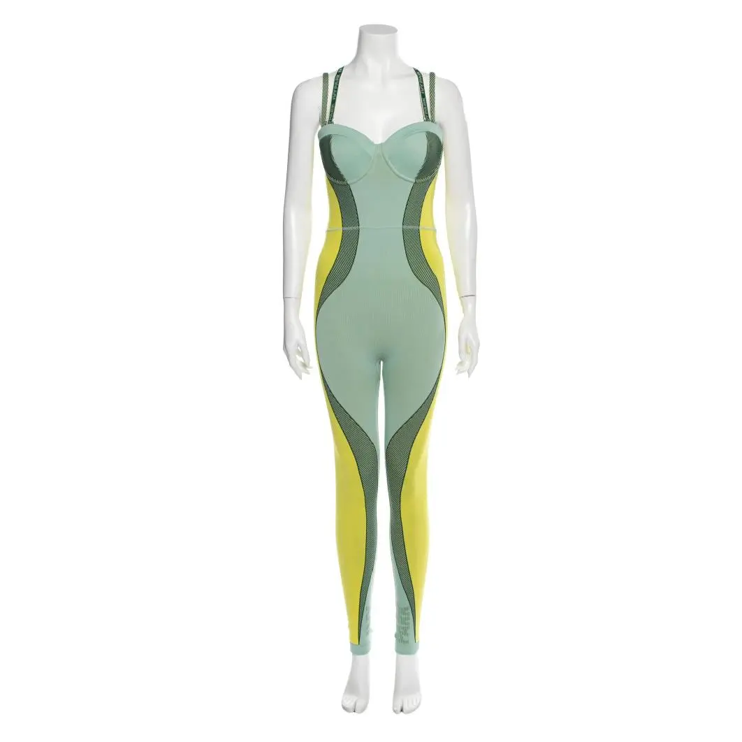 Ivy Park x  Catsuit Bodysuit Jumpsuit Women Sz Medium Green Beyonce by Adidas