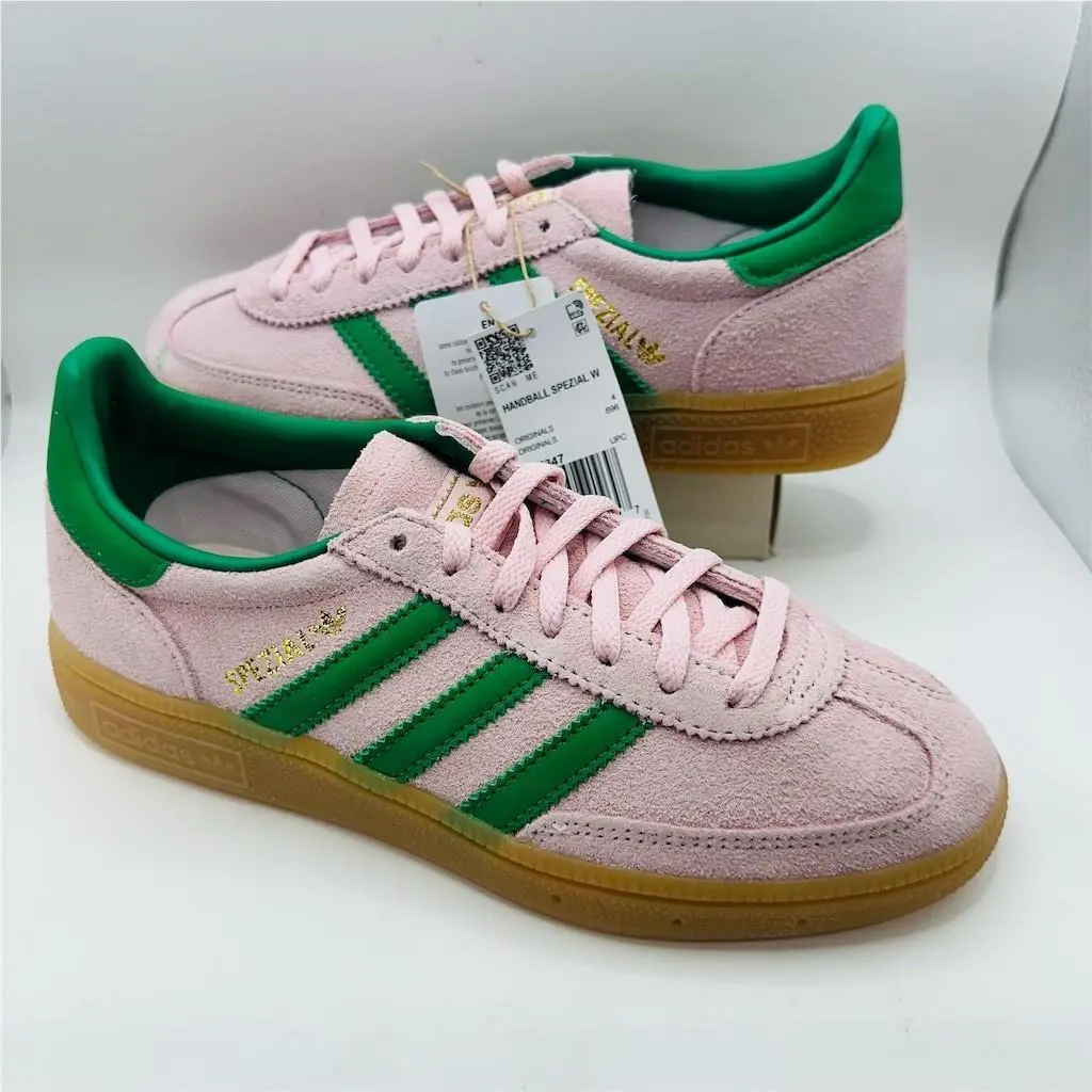 Originals Handball Spezial Womens Sneakers Pink/green Gum Size 5.5 by Adidas