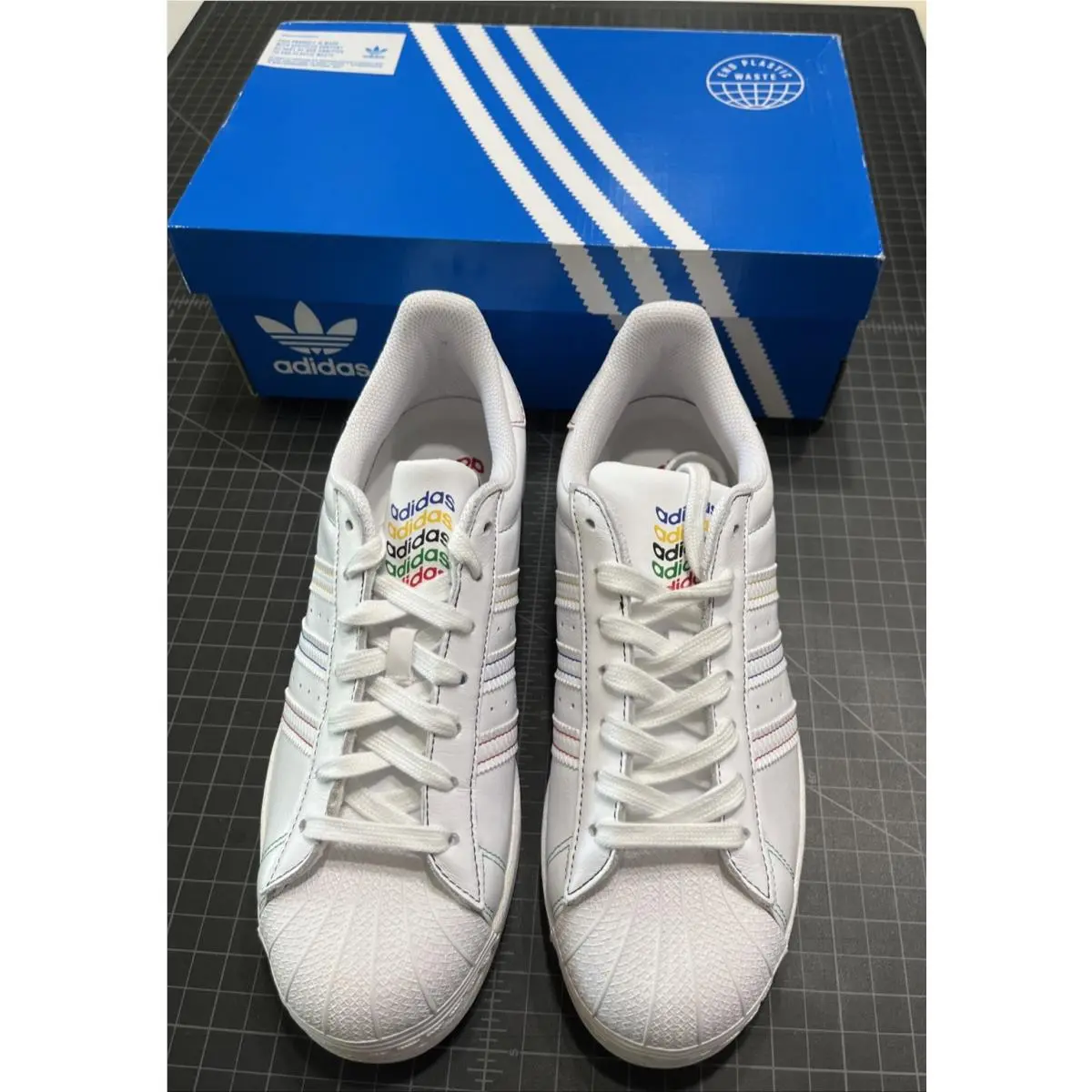 Adidas Originals Superstar Mens US 9 Multicolor Athletic Shoes GY8066