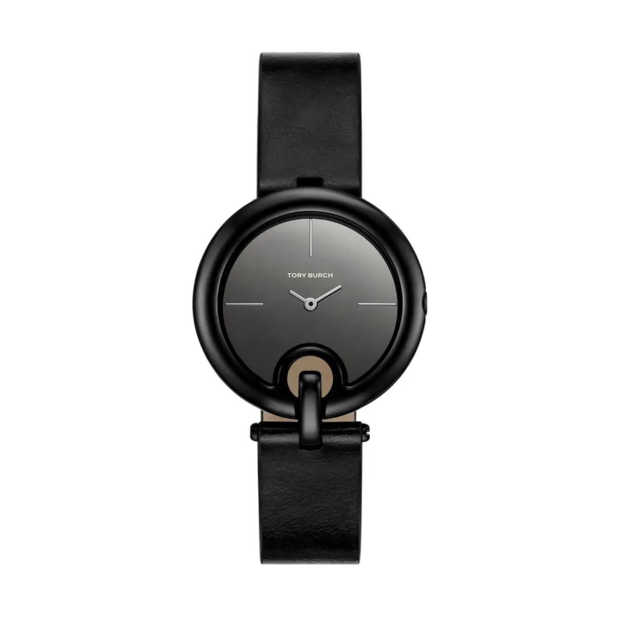 Women`s Pierced Black Leather Band Watch Model: TBW7072 by Tory Burch