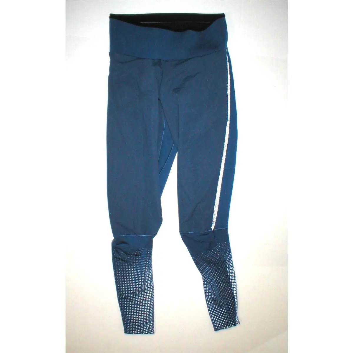 Womens Leggings  S Blue Lined Climaheat Run Warm Leg Zippers Refle by Adidas