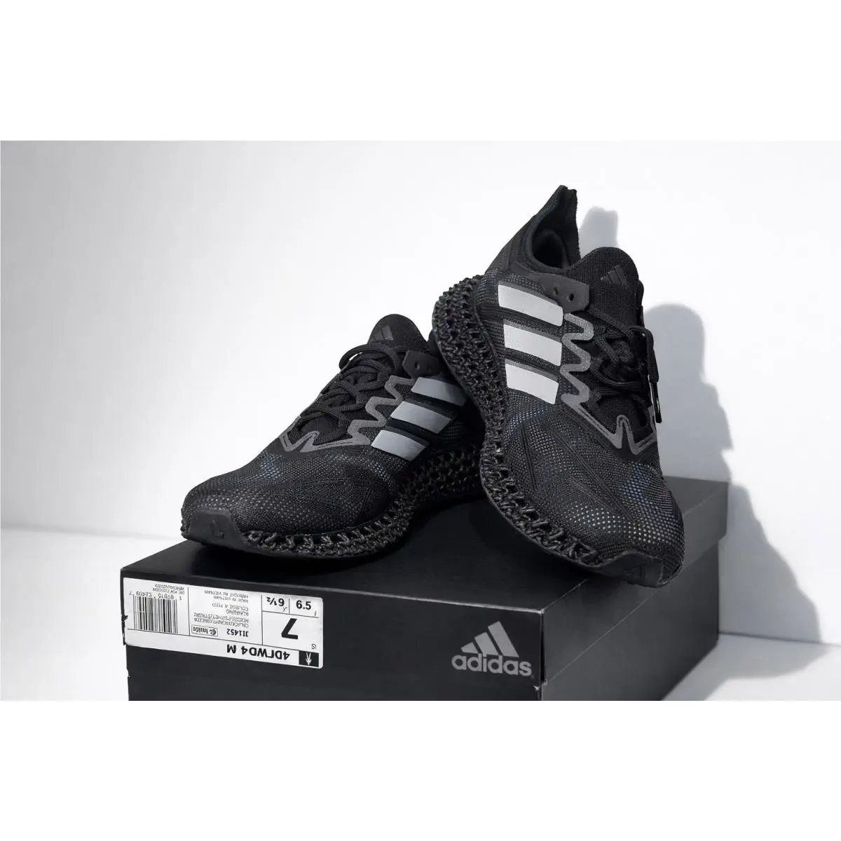 4DFWD Running Shoes Black Silver Mens Size 7 Athletic Sneakers by Adidas