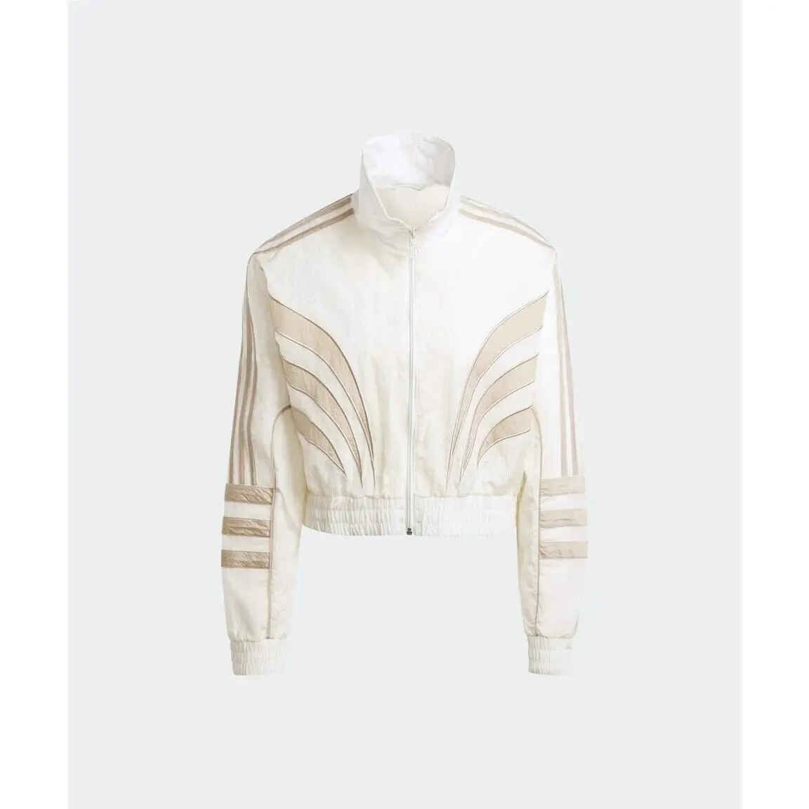 Atlanta Cutline Loose Nylon Track Top Cloud White IY9239 Women`s Sz S by Adidas
