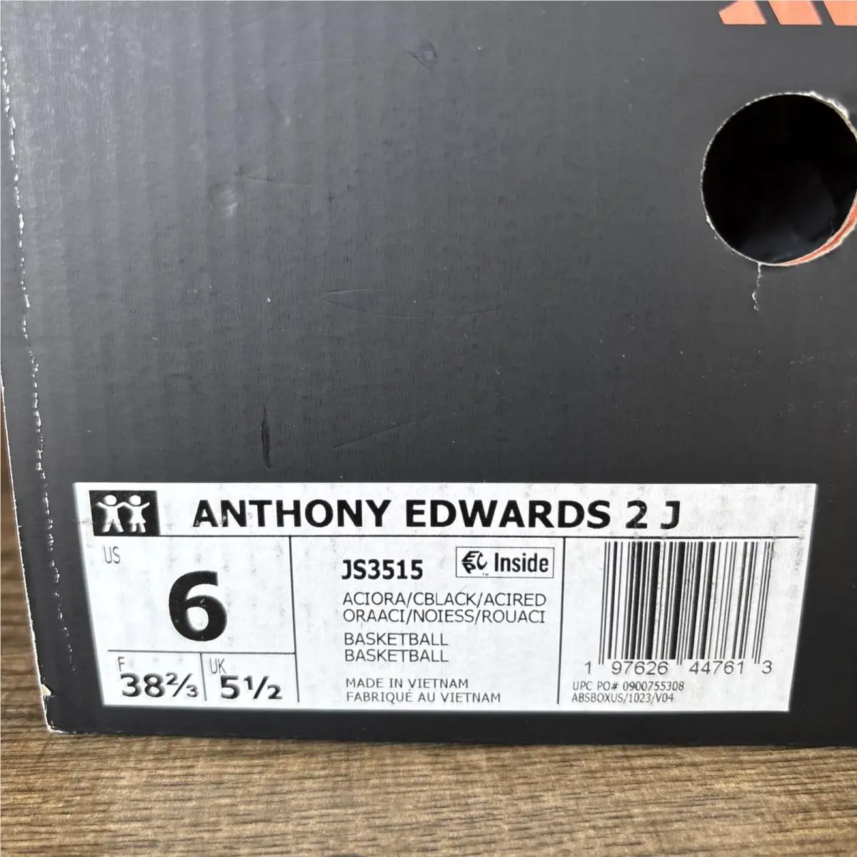 Adidas shoes - CORE BLACK-JS3515-SIZE 6 - CORE - ACID ORANGE/CORE BLACK/ACID RED (UPC: 0197626447613) 3