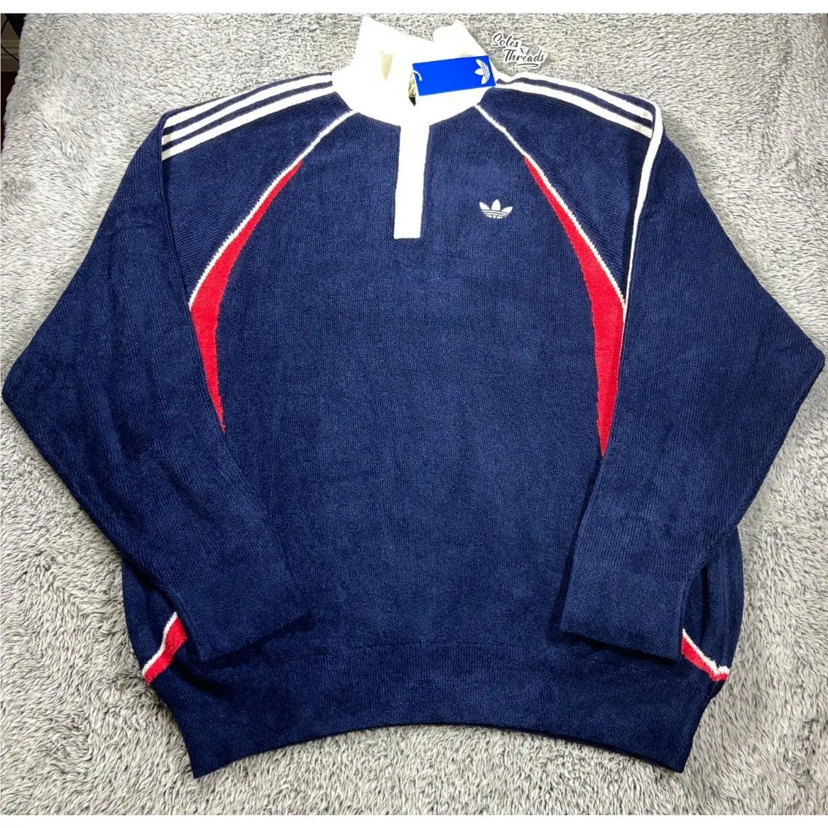 Originals Retro Remix Teamgeist Polo Shirt Size 2XL Men Indigo KR7657 by Adidas