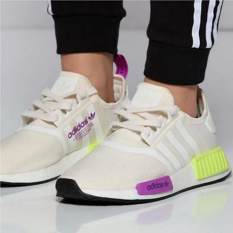 Adidas Originals NMD_R1 Chalk White Solar Yellow Men`s Sneakers Z2784 Size 9