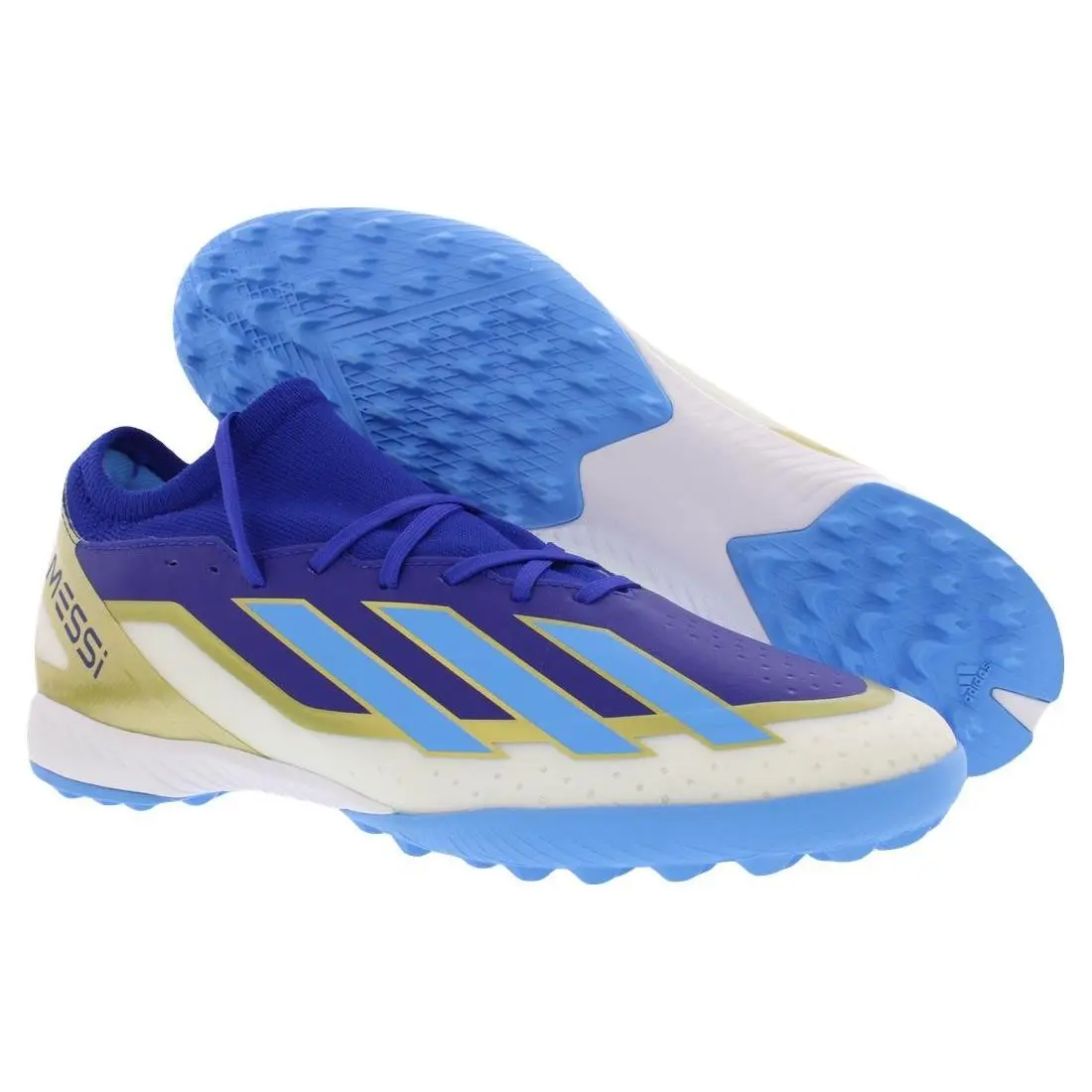 Adidas X Crazyfast League Unisex Shoes Size 10.5 Color: Indigo/sky/gold/white