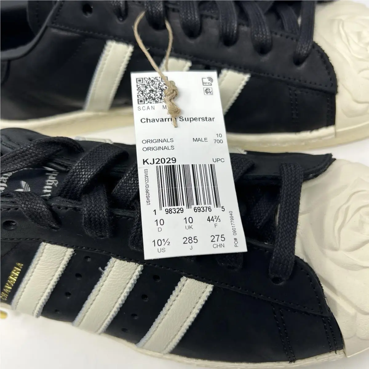 Adidas shoes - Adidas Superstar x Chavarria - Superstar Chavarria - KJ2029 - Cracked Black / Core White / Roses 4