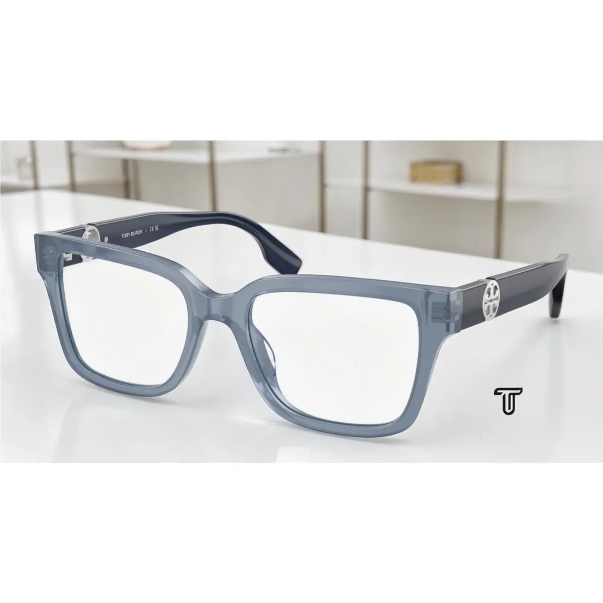 TY2168U 2076 Milky Jean Blue Demo Lens 53 mm Women`s Eyeglasses by Tory Burch
