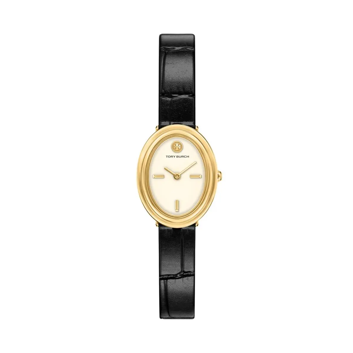Women`s Oval Watch Model: TBW6041 Oval Black/gold by Tory Burch