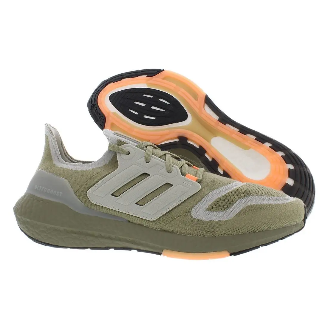 Adidas Ultraboost 22 Mens Shoes Size 12 Color: Green/metallic Grey/orange
