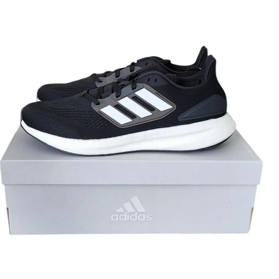 Size 11 Men’s Adidas Pureboost 22 Black White Running Shoes Sneakers GW4832