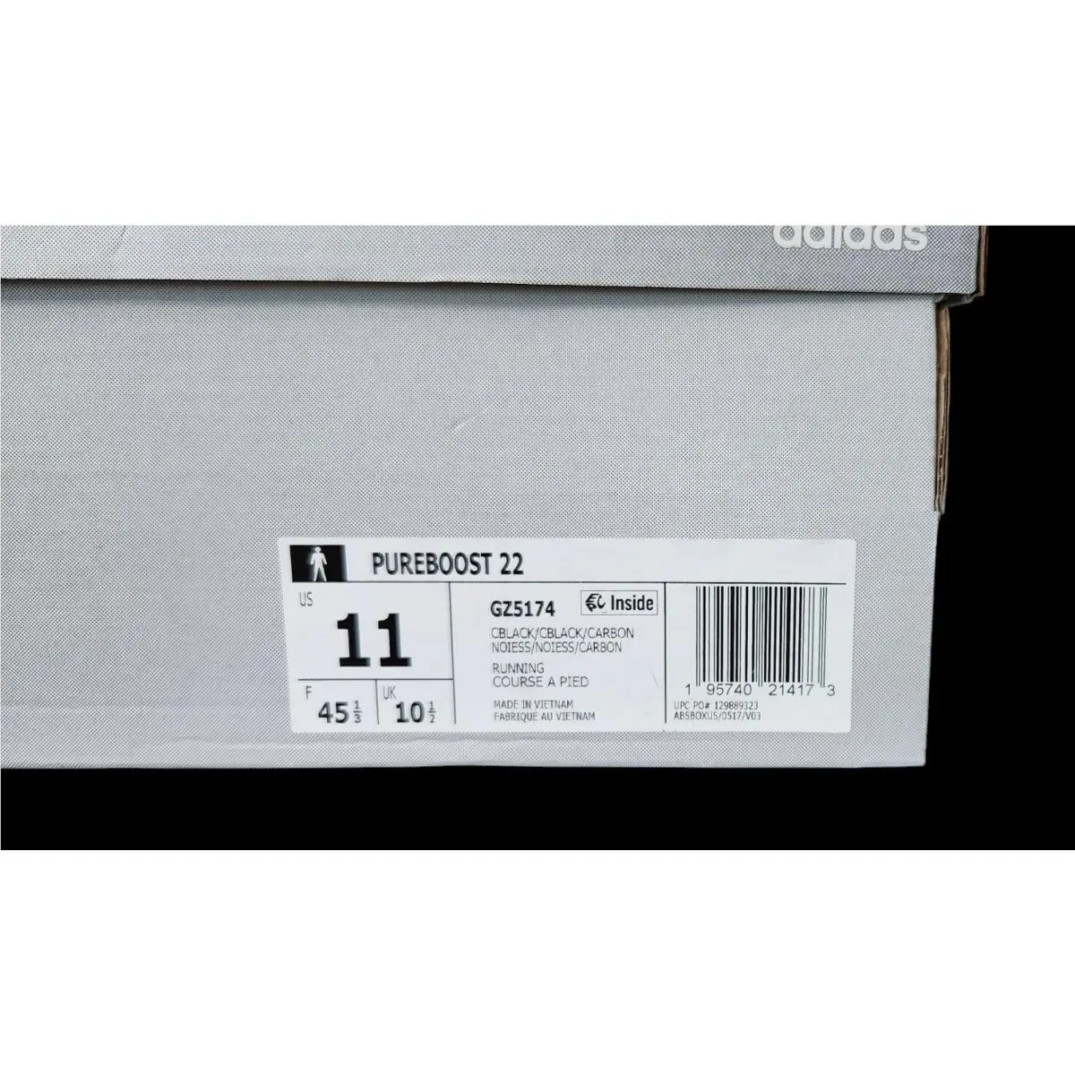 Adidas shoes - PUREBOOST 22 - PUREBOOST - GW4832 - Black White 6