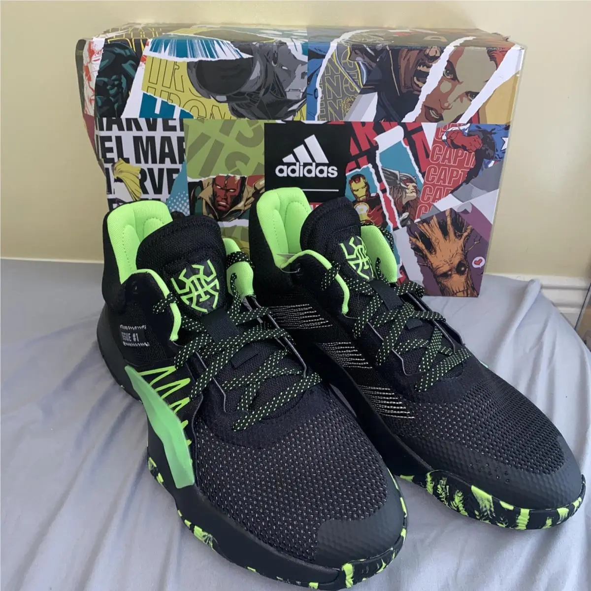 Donovan Mitchell D.o.n. Spider-man Issue 1 Stealth Suit 11.5 Shoes by Adidas