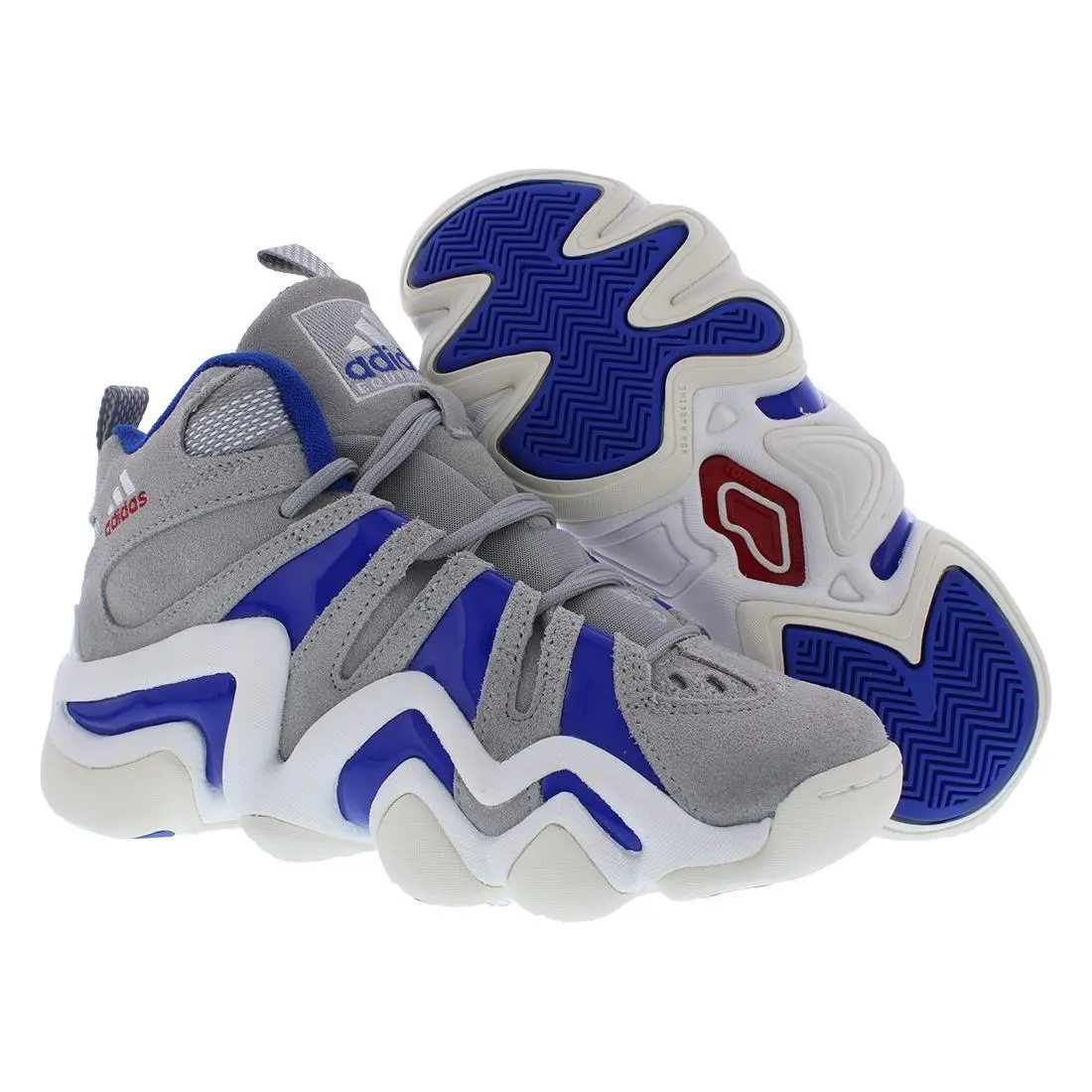 Crazy 8 GS Boys Shoes Size 5 Color: Grey/royal Blue/footwear White by Adidas