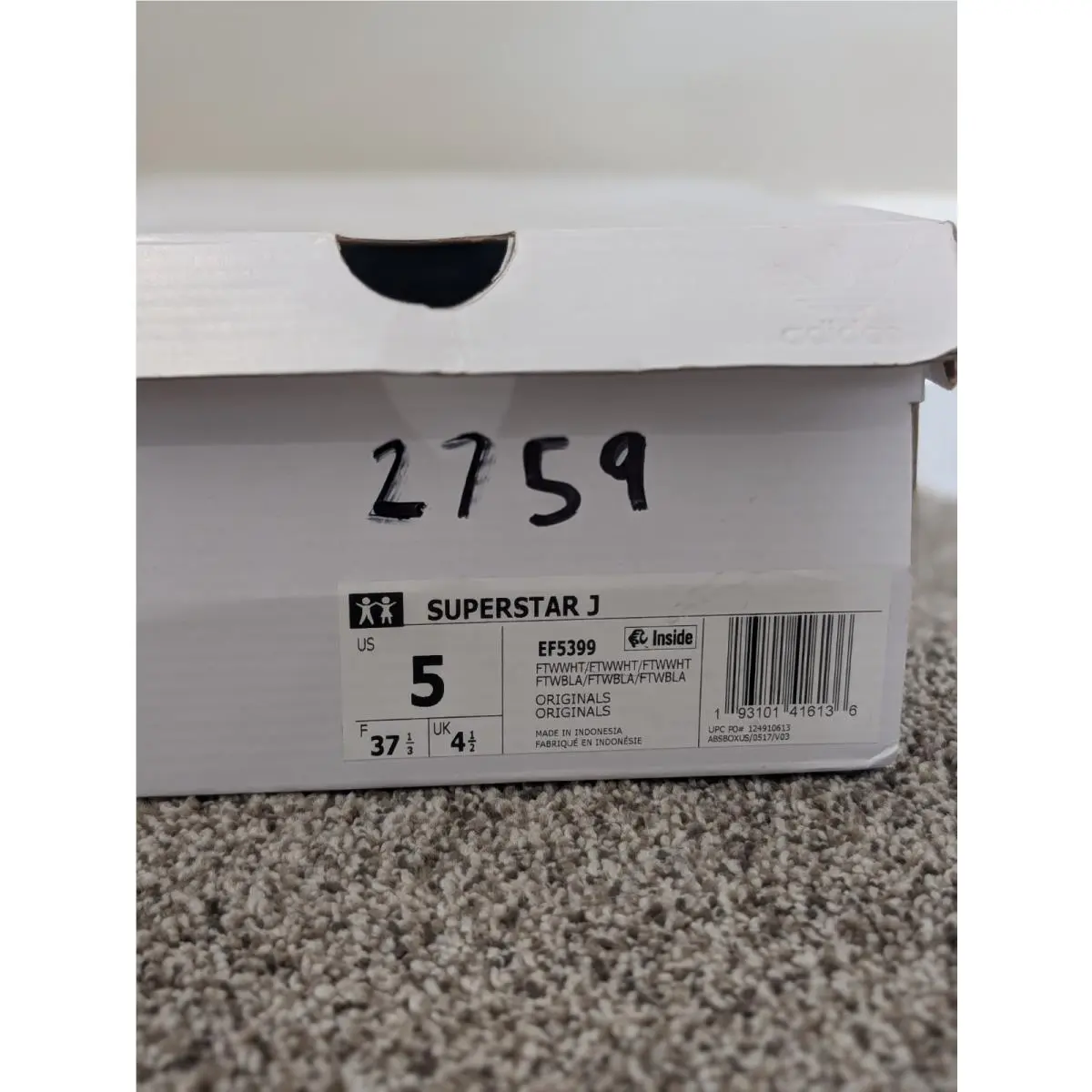 Adidas shoes - Adidas	Superstar J - White 7
