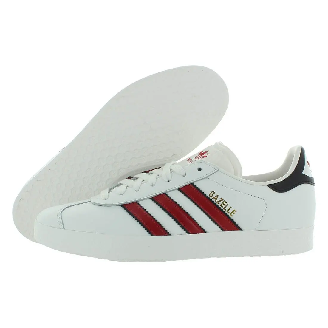 Gazelle Mens Shoes Size 6 Color: Core White/better Scarlet/core Black by Adidas