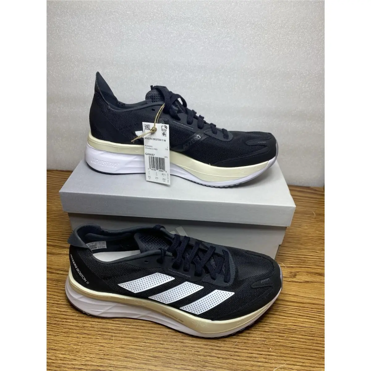 Adidas Adizero Boston 11 Women’s Size 8.5 Athletic Running Shoes Black White