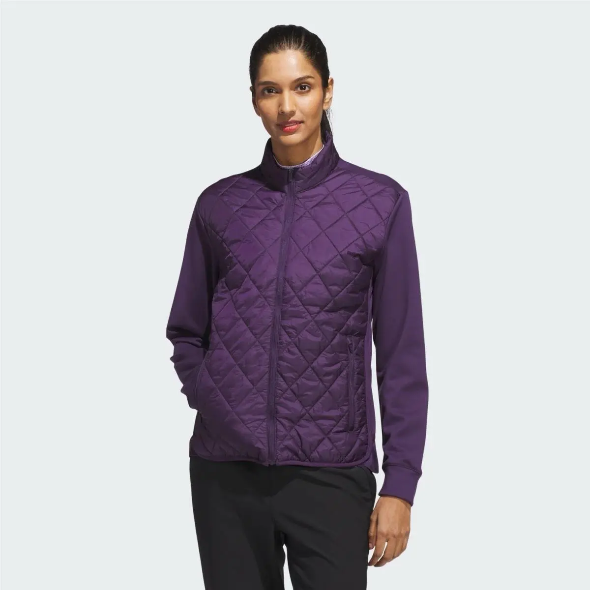 Ultimate 365 Quilted Full Zip Golf Jacket Mens Aurora Plum 2XL by Adidas