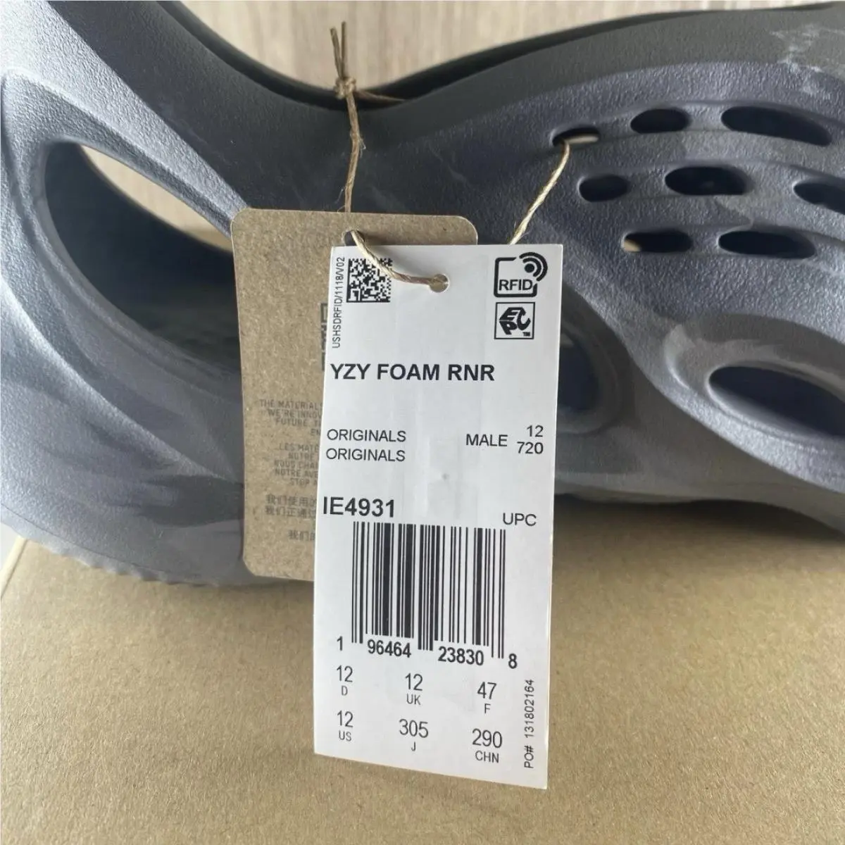 Adidas shoes - adidas Yeezy Foam RNNR - Yeezy Foam RNNR - GY3969 - Multicolor, Manufacturer: MX Sand Grey/MX Sand Grey/MX Sand Grey 4