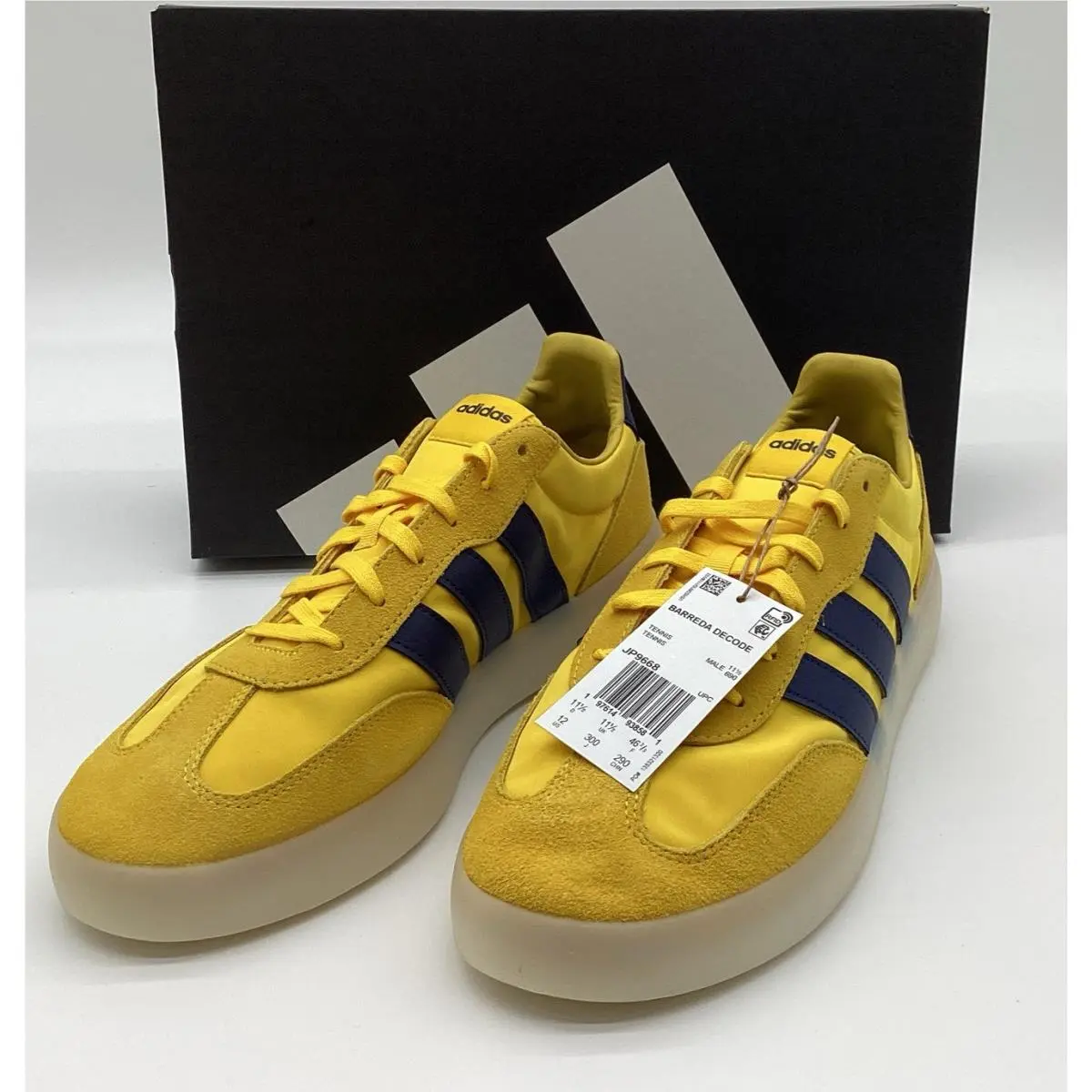 Men’s 12 Barreda Decode Utility Yellow Dark Blue JP9668 by Adidas