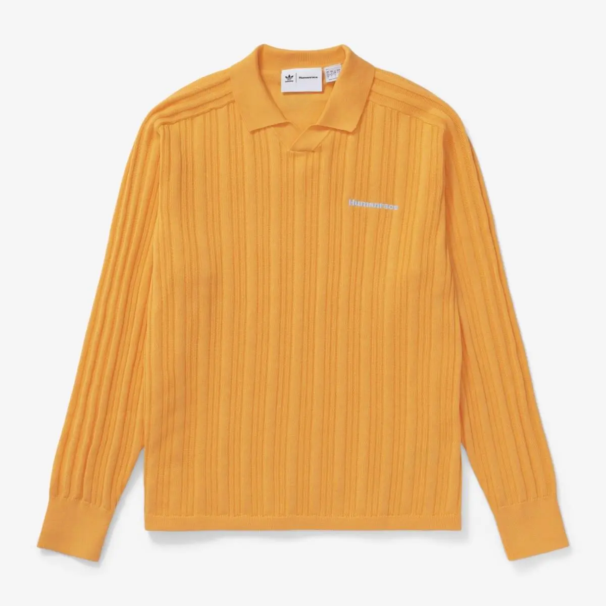 Vintage Retro  x Pharrell Human Race Soccer Sports Knit LS Jersey Orange L by Adidas