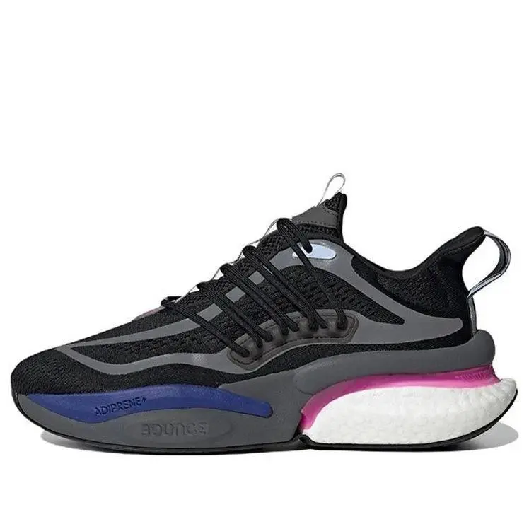 Alphaboost V1 Mens Size 11.5 Running Shoes Black Blue Pink White by Adidas