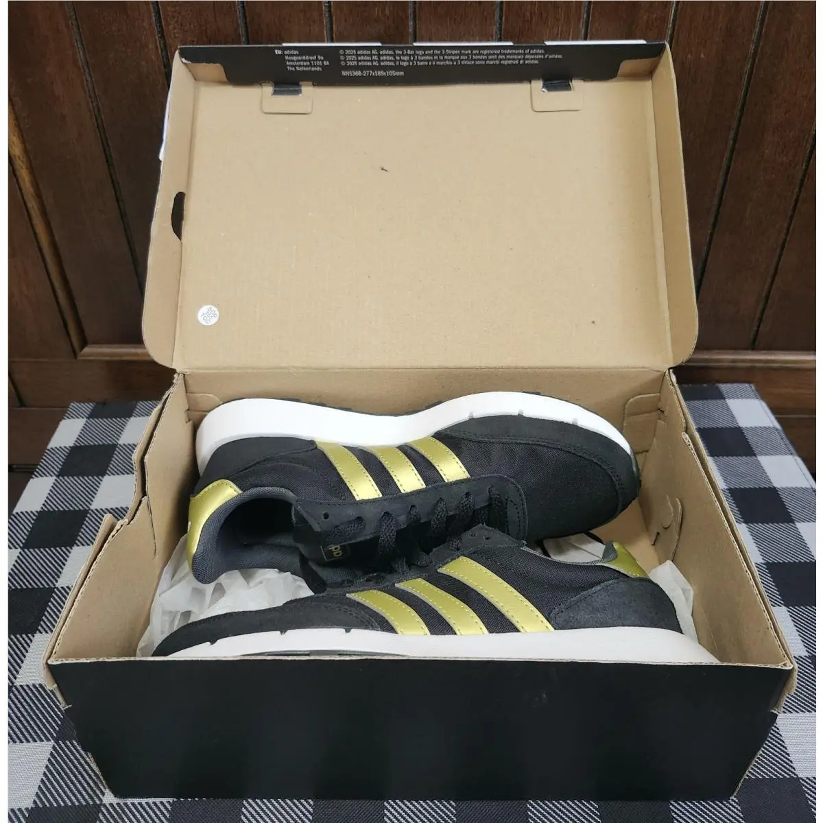 Adidas shoes - BLACK WITH GOLD TRIM 14