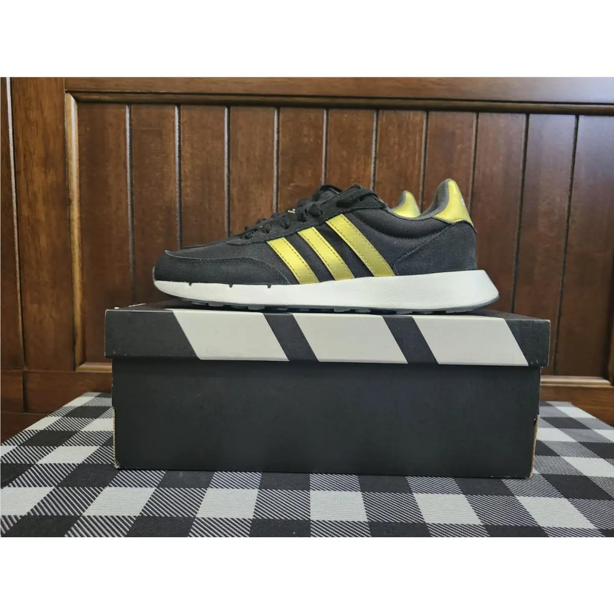 Adidas shoes - BLACK WITH GOLD TRIM 15