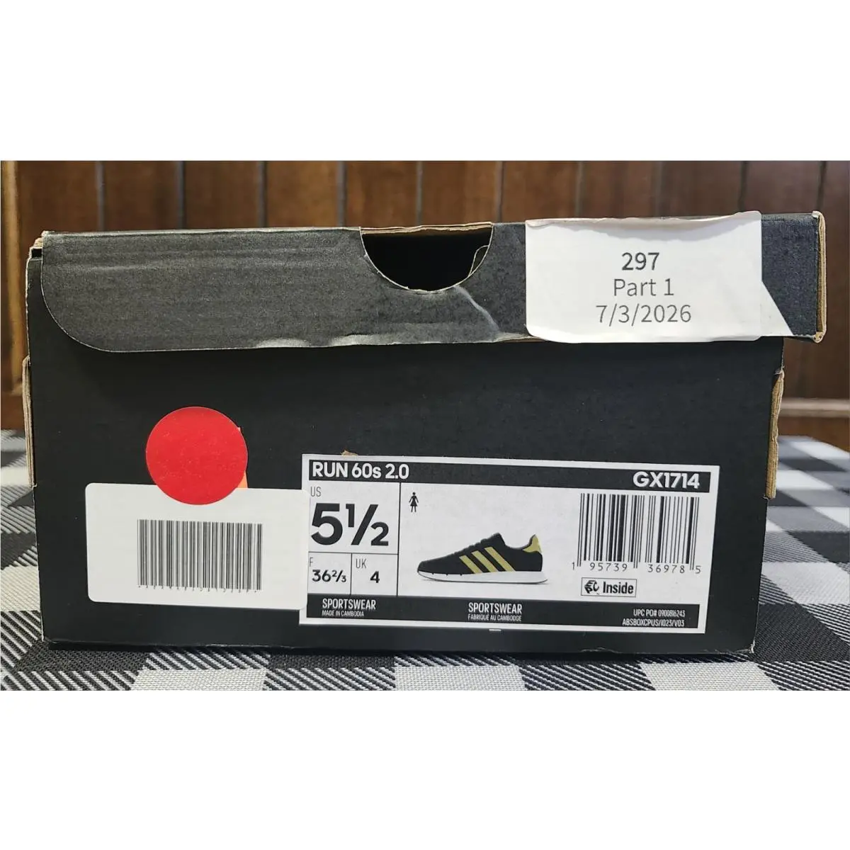 Adidas shoes - BLACK WITH GOLD TRIM 19