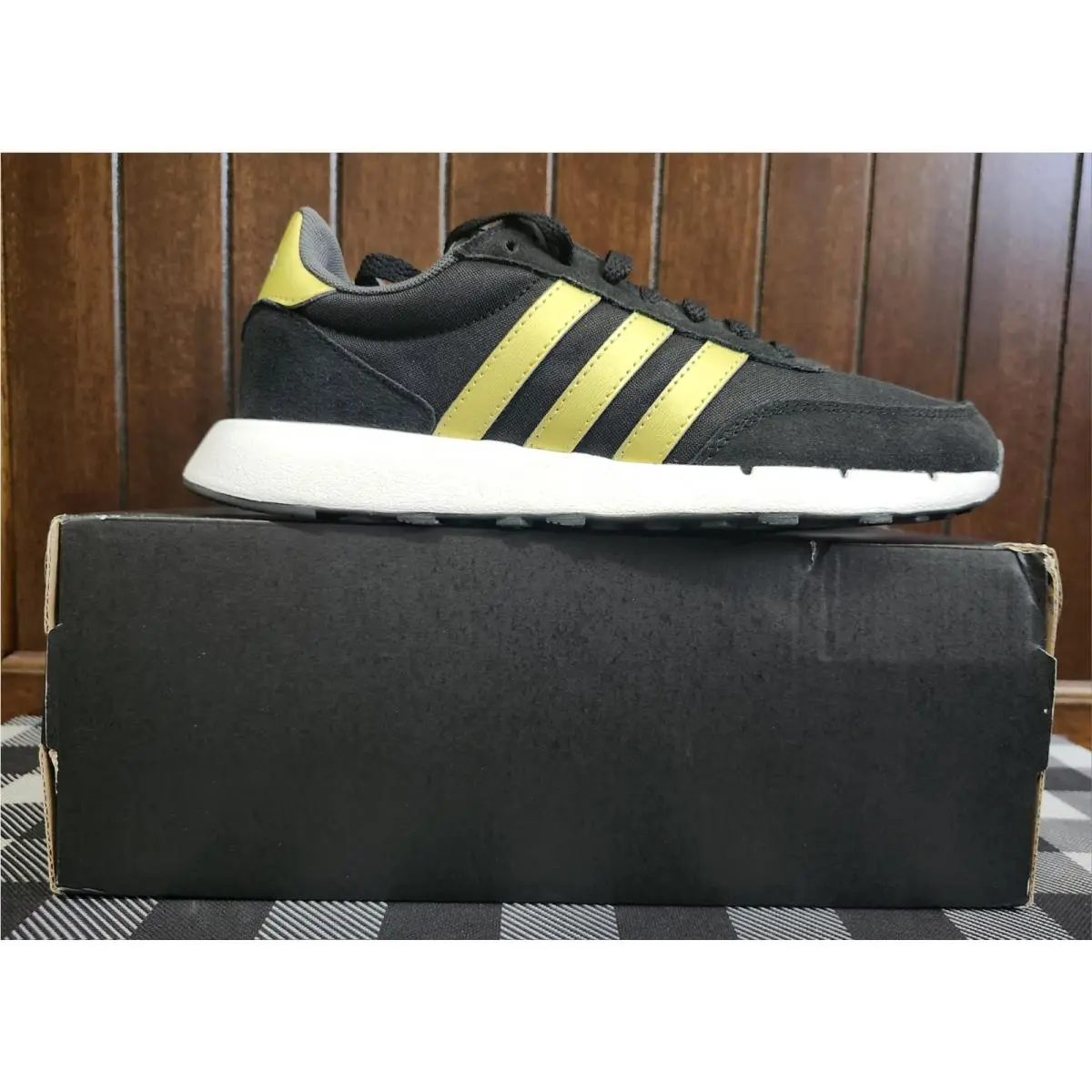 Adidas shoes - BLACK WITH GOLD TRIM 1