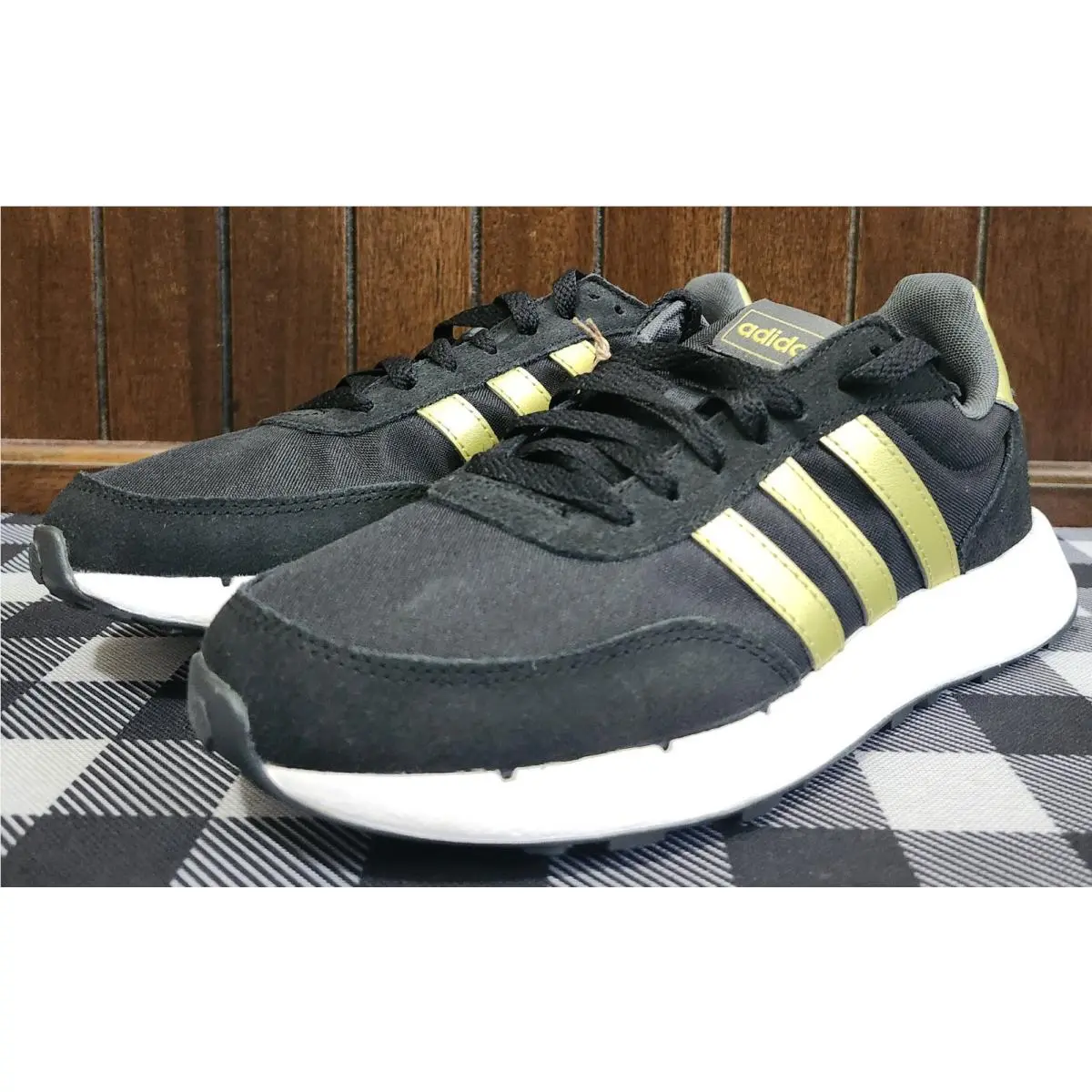 Adidas shoes - BLACK WITH GOLD TRIM 6