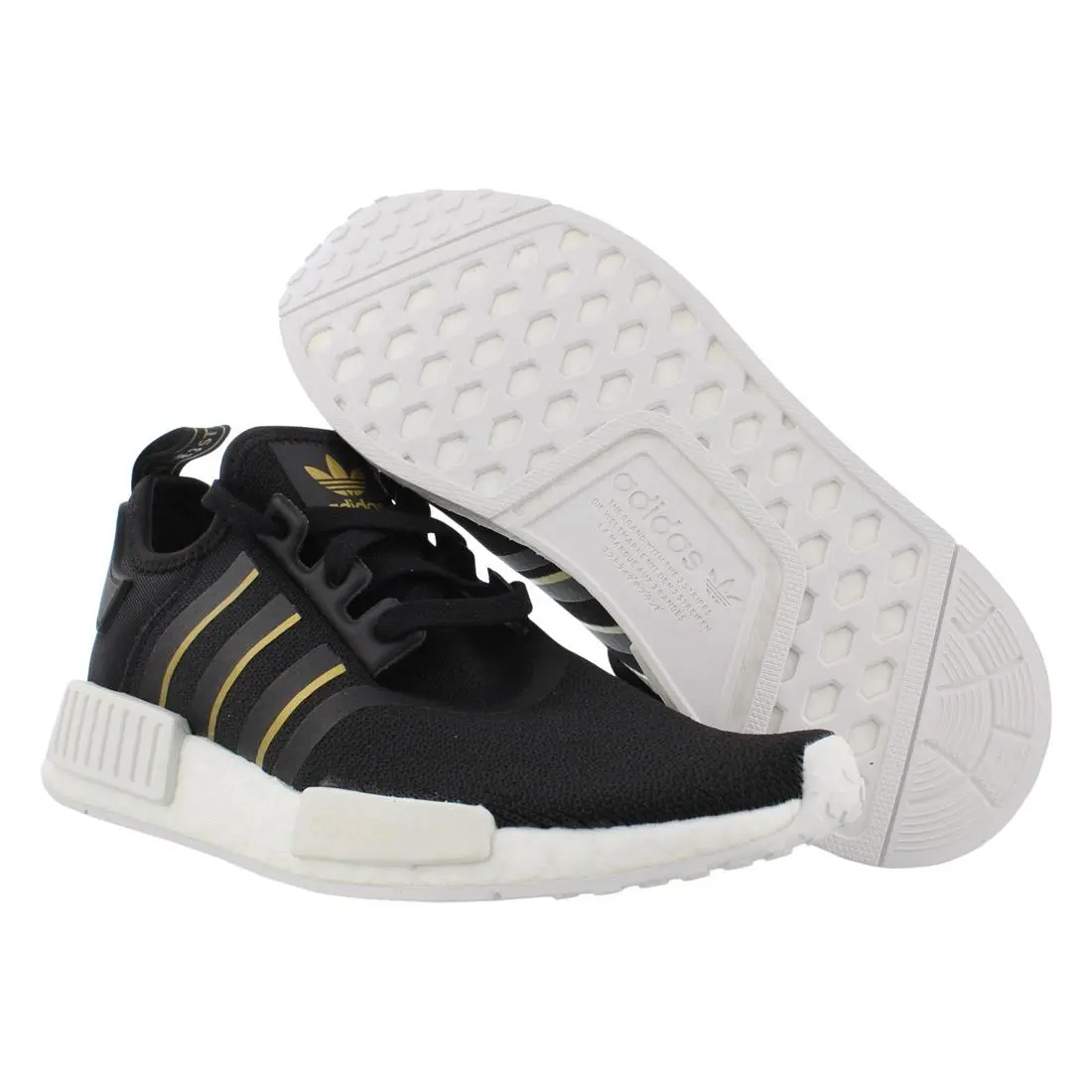 NMD_R1 Womens Shoes Size 9.5 Color: Black/gold/white by Adidas