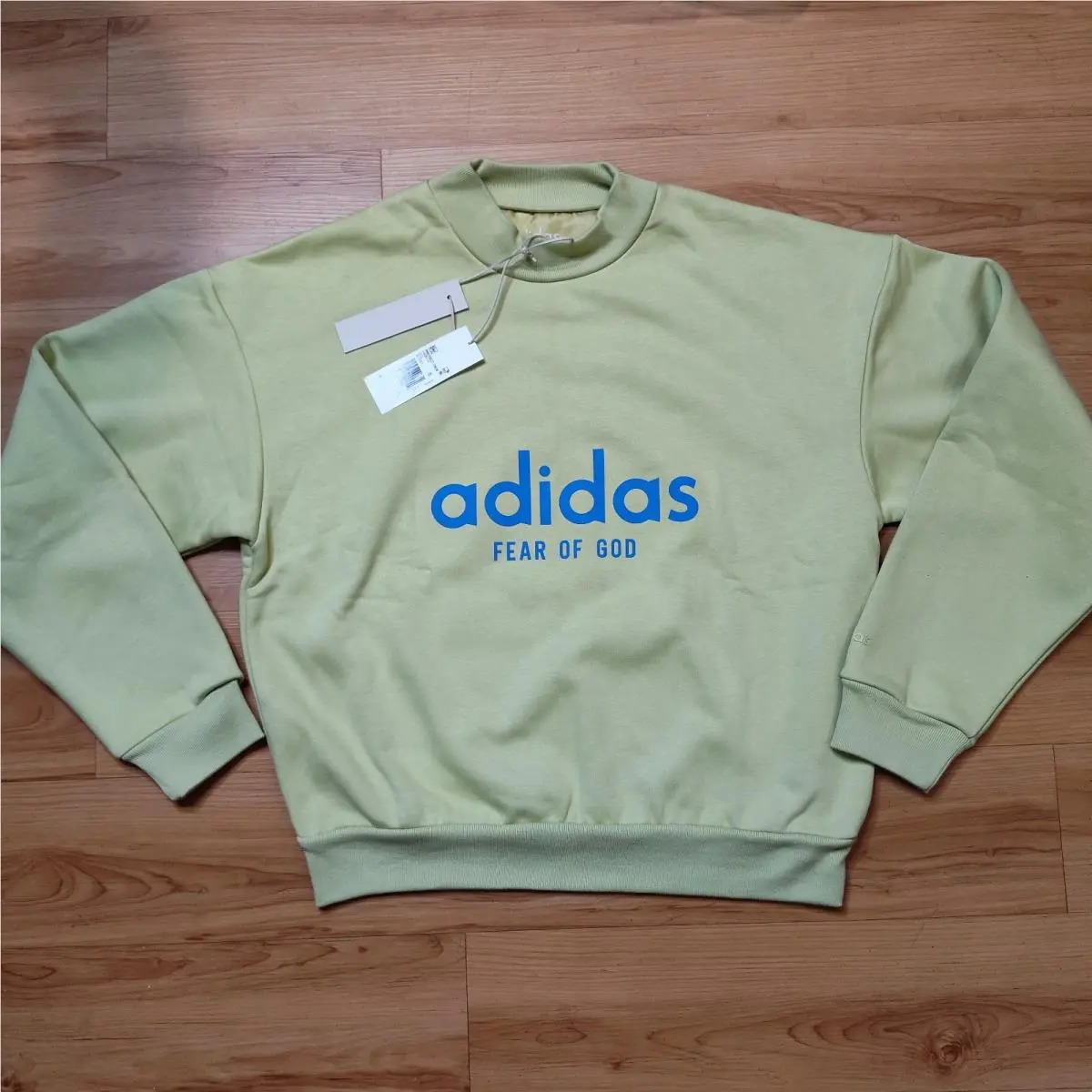 X Fear OF God Oversized Innersect Crew Sweatshirt Men`s Sz S Autumn Green by Adidas