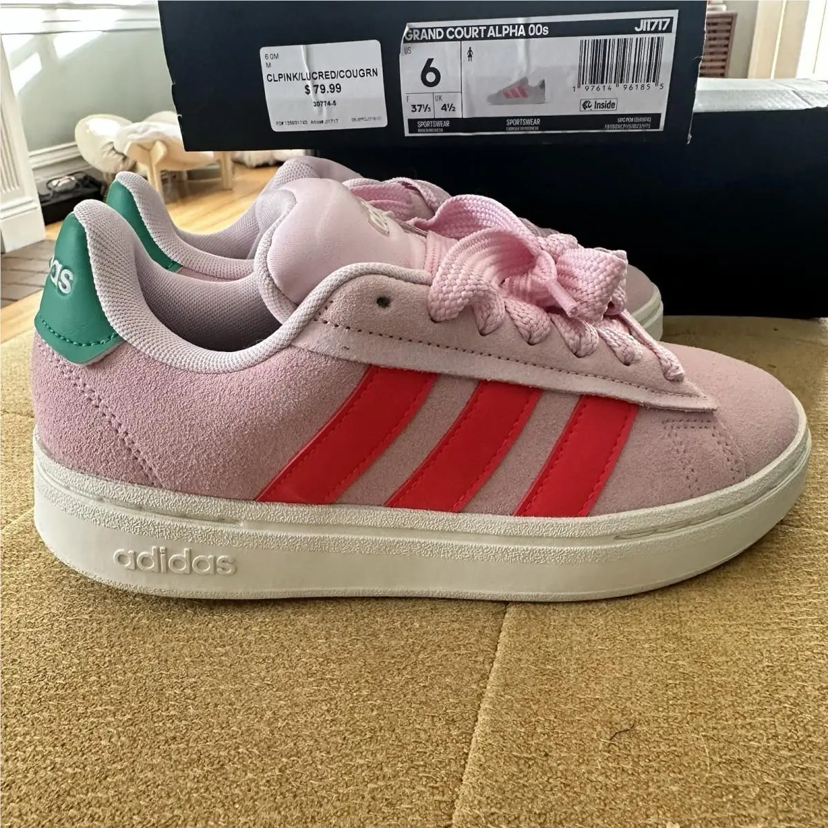 Grand Court Alpha 00S Women’s Sz 6 Lavender Pink Sneakers Casual Rare by Adidas