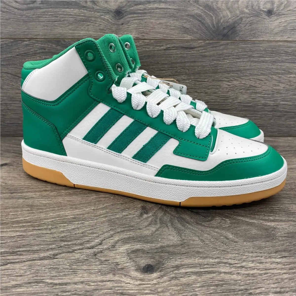 Rapid Court Mid Mens Size 10 Green White Gum Basketball Sneakers JS2218 by Adidas
