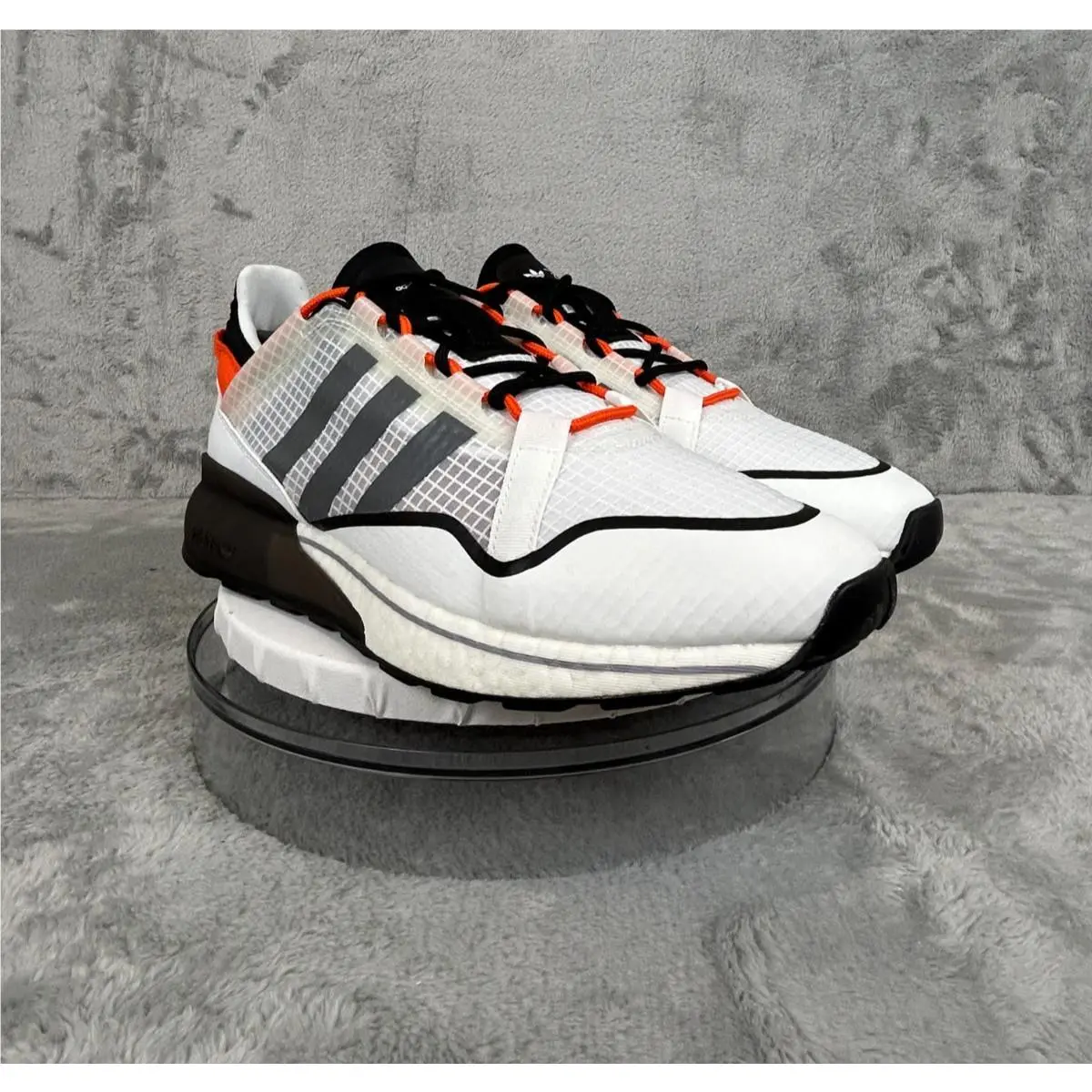 ZX 2K Boost Pure Men`s Shoes Cloud White / Grey / Orange Size 11 by Adidas