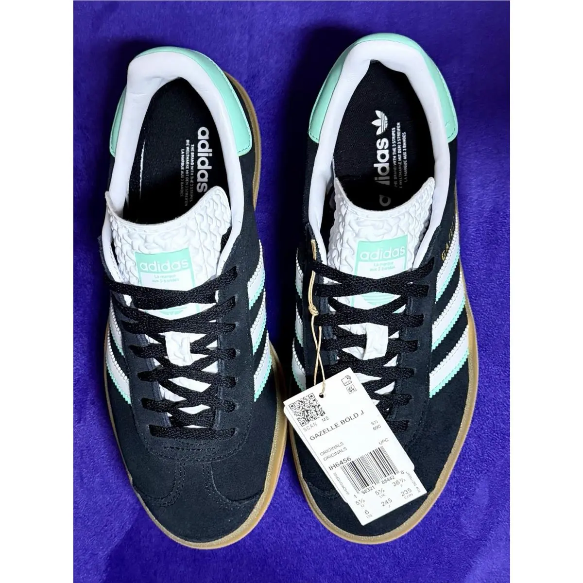 Adidas shoes - Adidas Gazelle Bold - Gazelle Bold - NQZ20 - Core Black / Cloud White / Gum 0