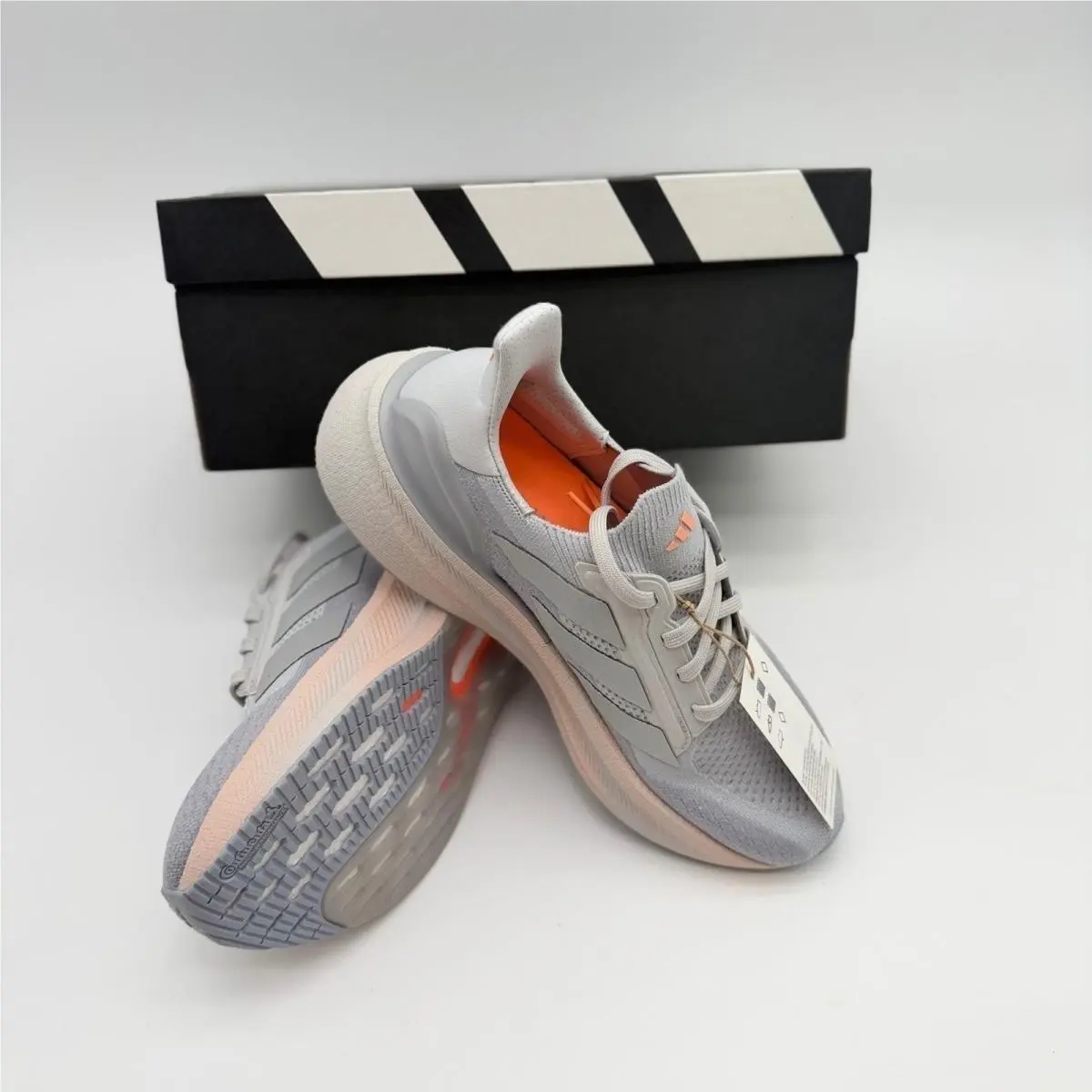 Adidas Ultraboost 5X W Grey Orange Running Shoes JQ9084 Womens Size 11