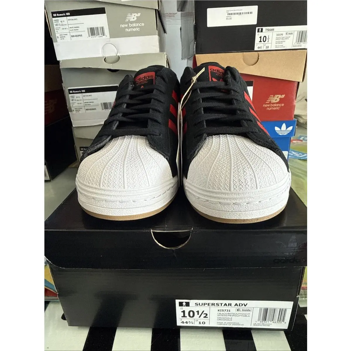 Adidas Superstar Adv KI5731 Black Red White Gum
