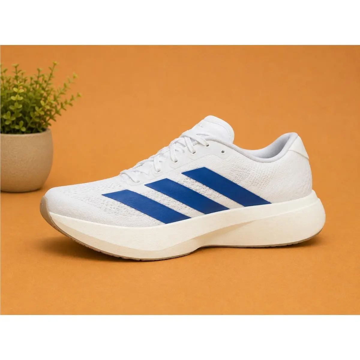Men`s Adizero Evo SL M Ftwr Whiteteam Royal Blue/pure Ruby 10.5 US by Adidas