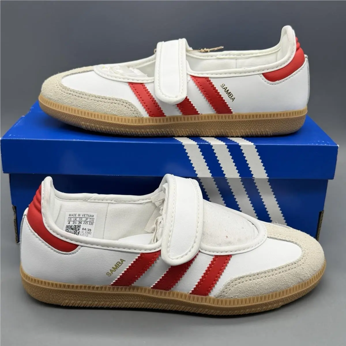 Originals Samba Mary Jane Kids 4 Womens 5 White Casual Shoes Gum Sole by Adidas