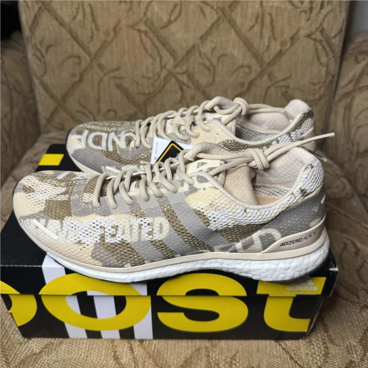 Size 8 -  Undefeated x Adizero Adios 3 Camo by Adidas