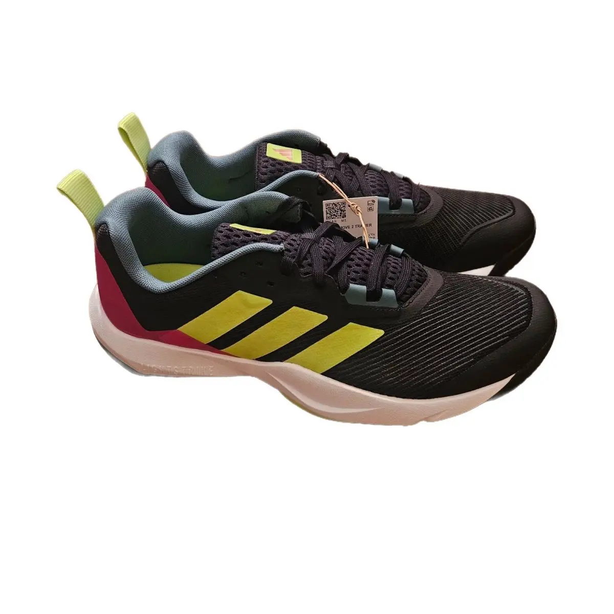 Adidas Rapidmove Trainer 2 Men’s Size 12 Black Neon Yellow Gym Training Shoes