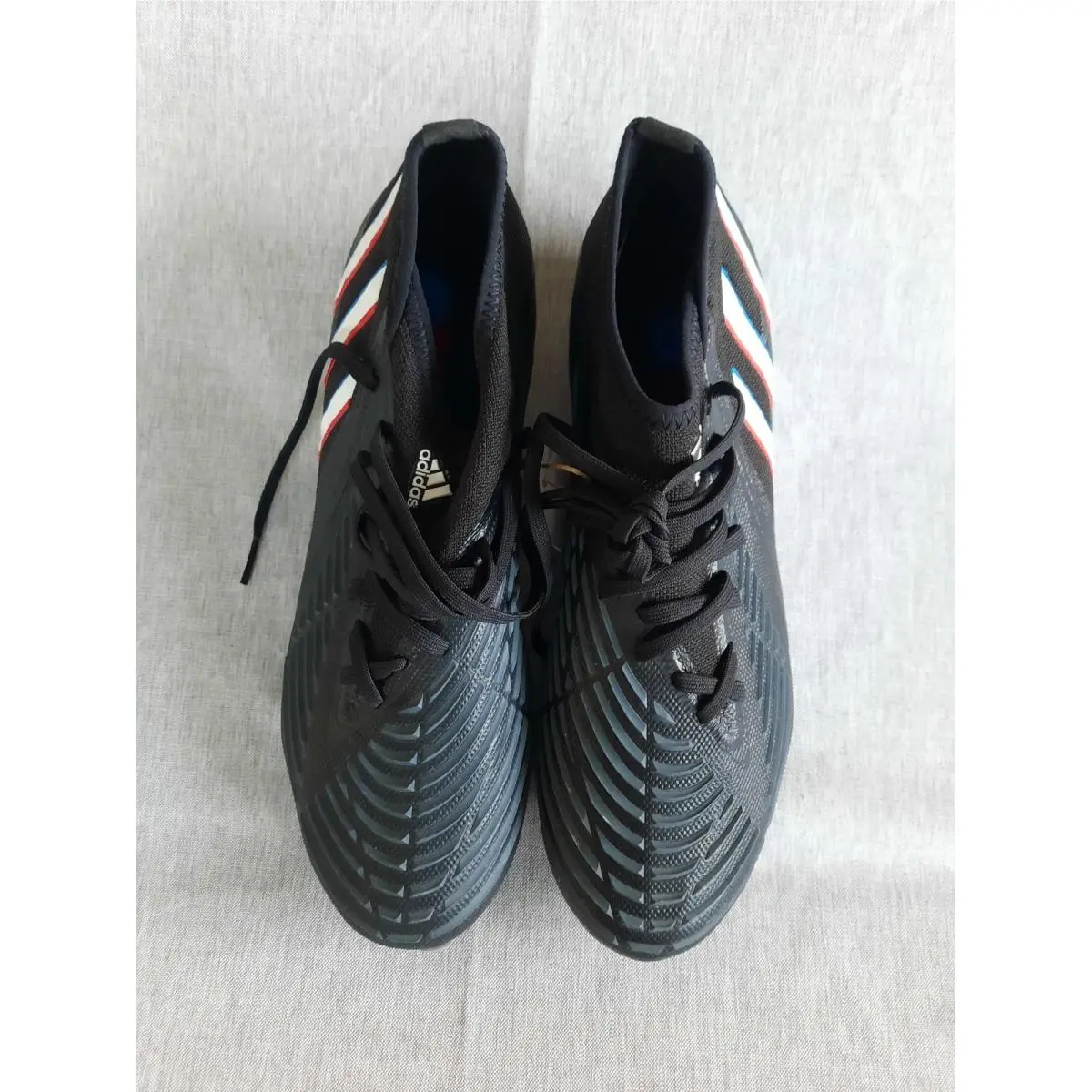 Mens 10 Predator Edge 2 FG Outdoor Black/white Football Soccer Cleats by Adidas