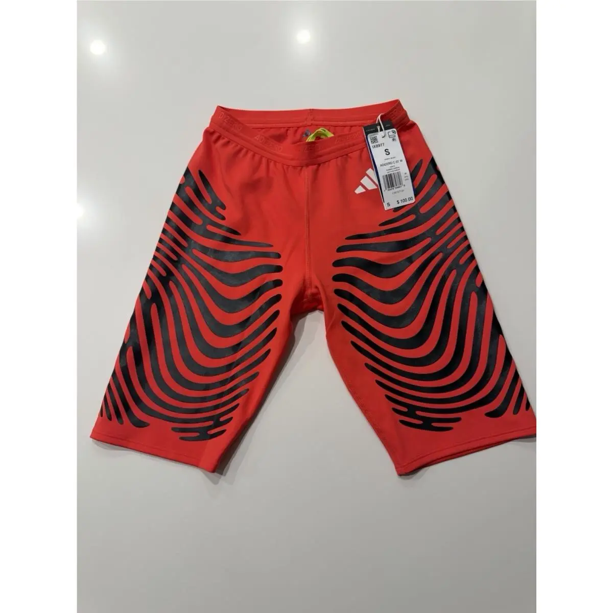 Adidas Adizero C ST W Carrera Running Tights Women’s S Tall Red Black IX8977